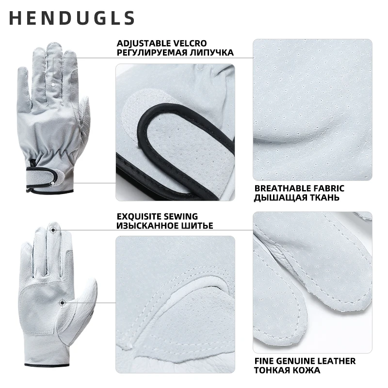Рабочие перчатки HENDUGLS кожаные белые утолщенные износостойкие защитные в стиле