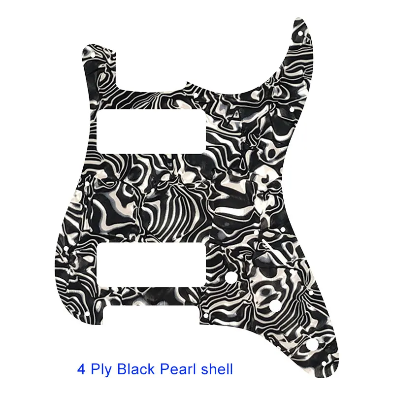 black pearl shell Pleroo отличное качество гитарные части 2 P90 гитара Stratocaster накладку для нас 11 винтовых отверстий Страт 2 P90 звукоснимателями - Цвет: black pearl shell