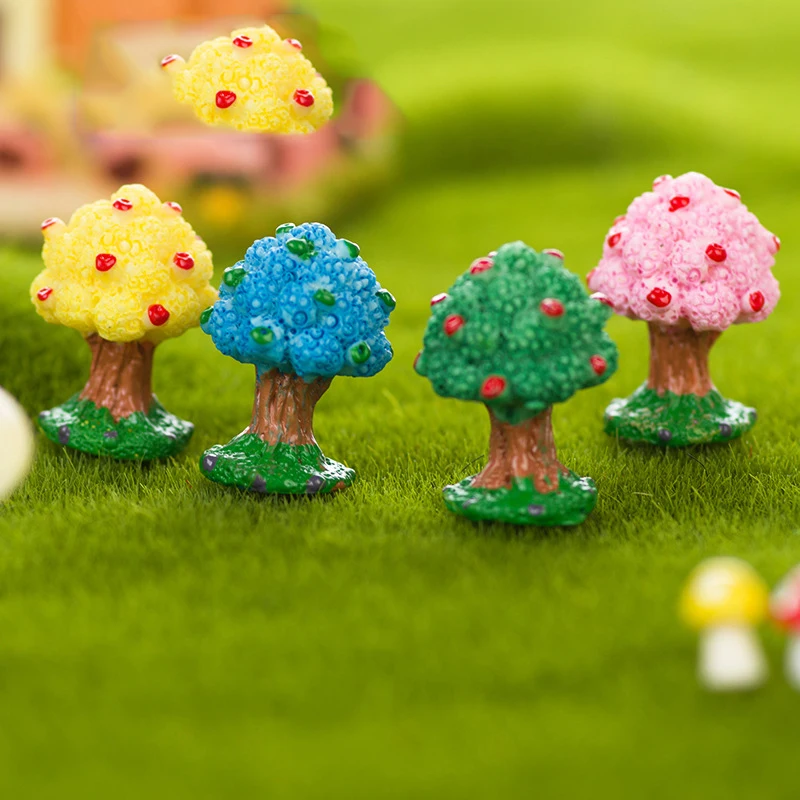 8 шт. фигурка дерева искусственное украшение миниатюрное мультяшное животное