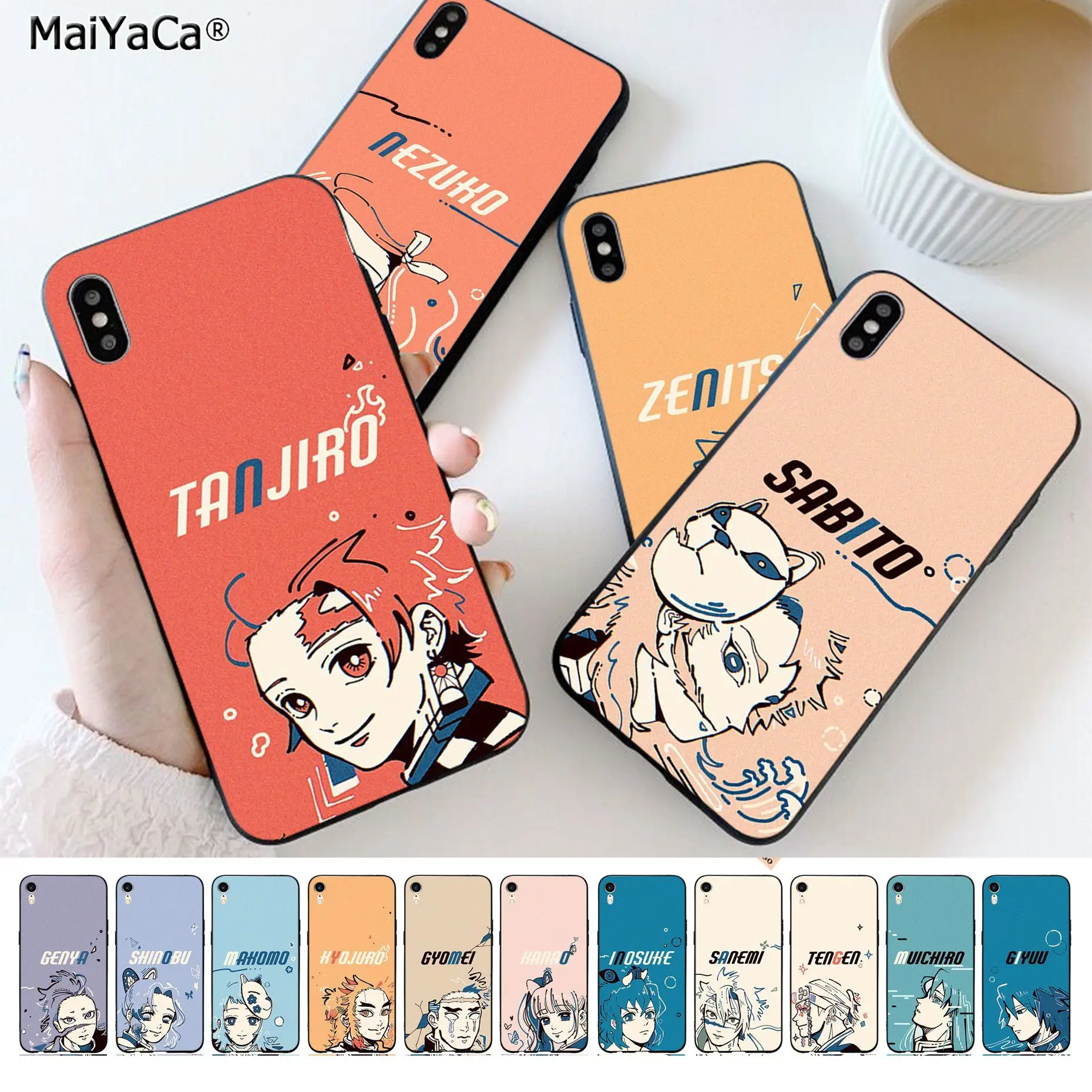 MaiYaCa Новый японский аниме Kimetsu no Yaiba DIY чехол для телефона iPhone 11 pro XS MAX 8 7 6 6S Plus X 5S SE