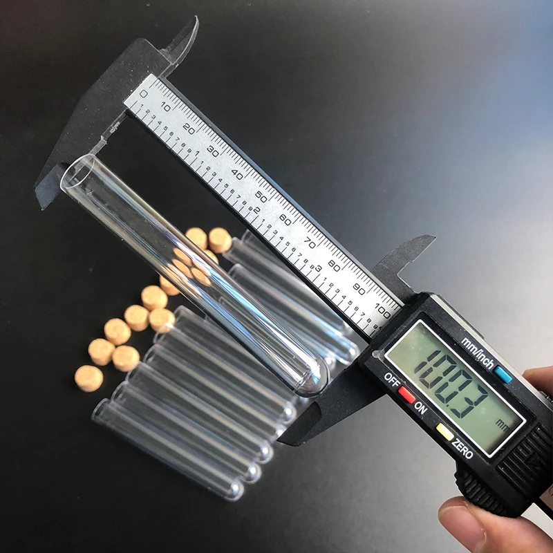 Прозрачная пластиковая пробирка 12x100 мм школьные принадлежности лабораторное