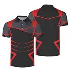 Летняя мужская футболка-поло с 3D принтом я в стиле Харадзюку, для улицы, для гольфа, фитнеса, элегантная быстросохнущая дышащая футболка с отложным воротником и короткими рукавами