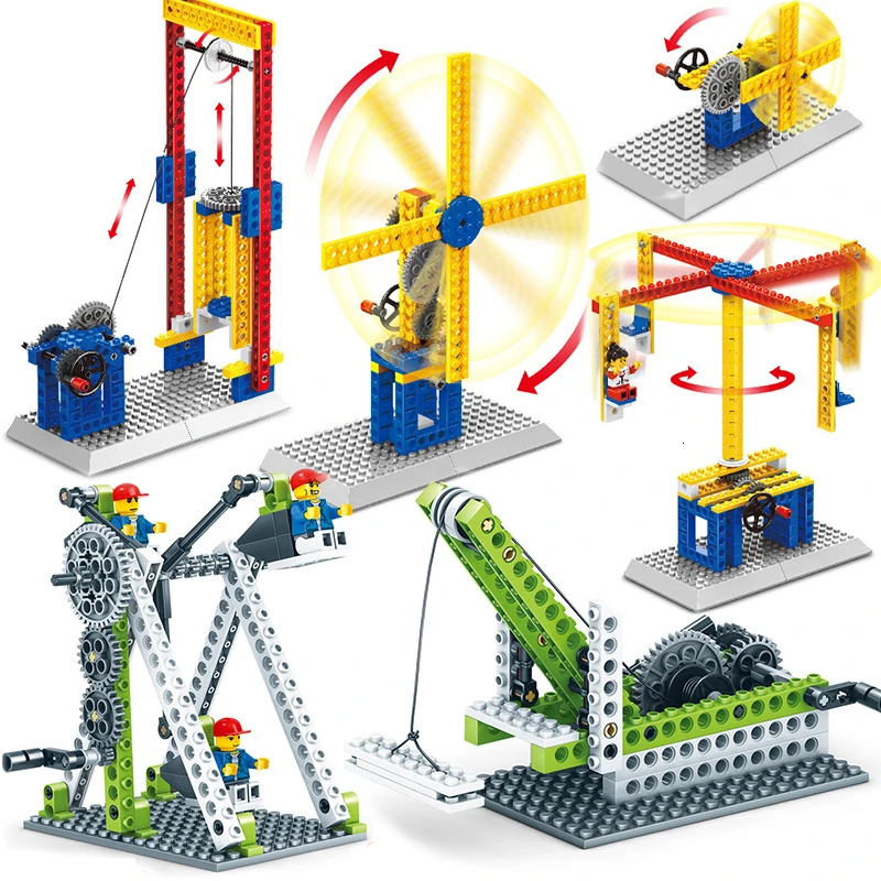Wange Power Machinery 1402 электрическая Шестерня домино строительные блоки DIY модели