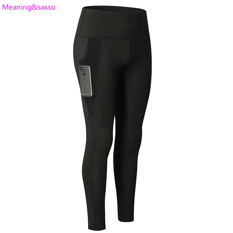 

Meaning&Sasso Women High Waist Pocket Yoga fittness legging Sports Tights Workout jogging Sweatpants