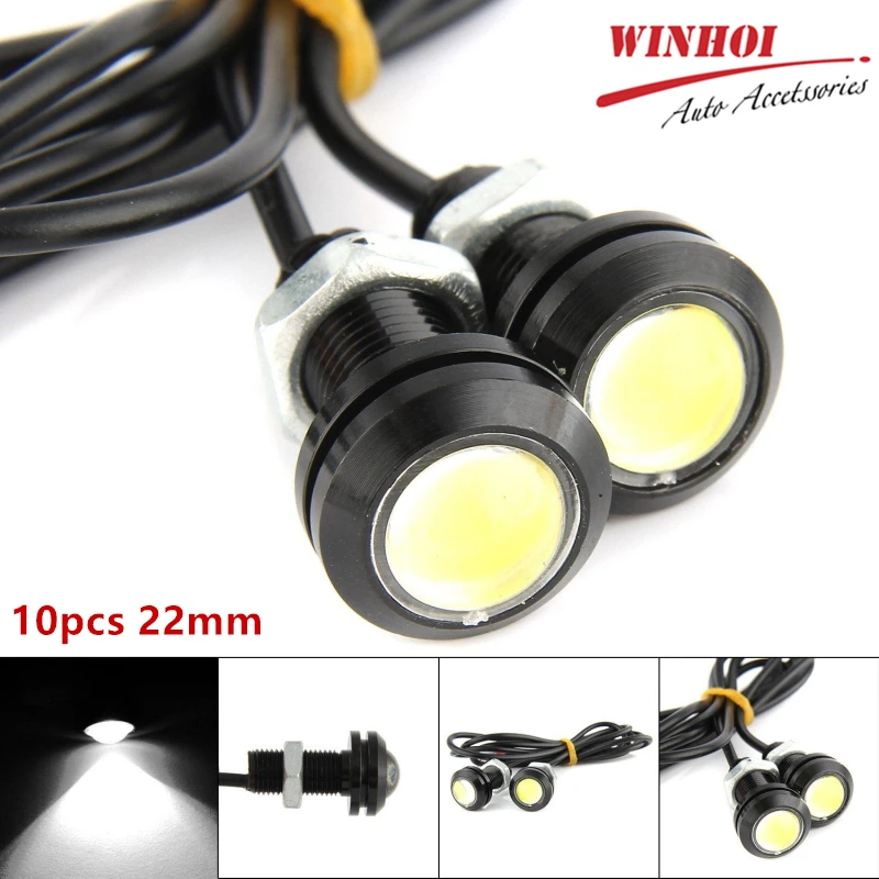 Автомобильный светодиодный DRL дневные ходовые огни Eagle Eye лампа 22 мм 9 Вт 12 В
