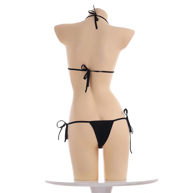 Женское сексуальное нижнее белье эротический милый мини бюстгальтер черные