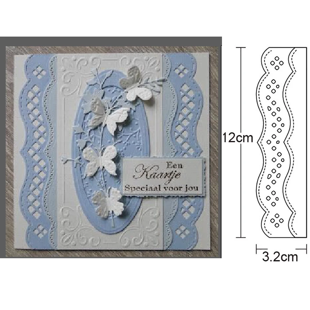 

Wave Lace Decor Cards Metal Cutting Dies Stencils for DIY Scrapbooking/photo album Decorative Embossing DIY Paper Cards 2020 New
