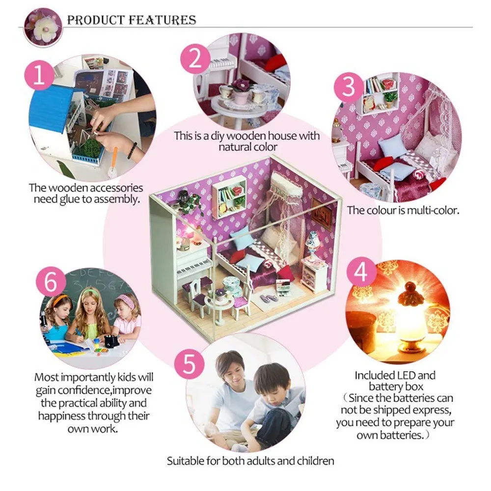 Кукольный дом Мечта Дом DIY миниатюрный Строительный набор деревянная мебель