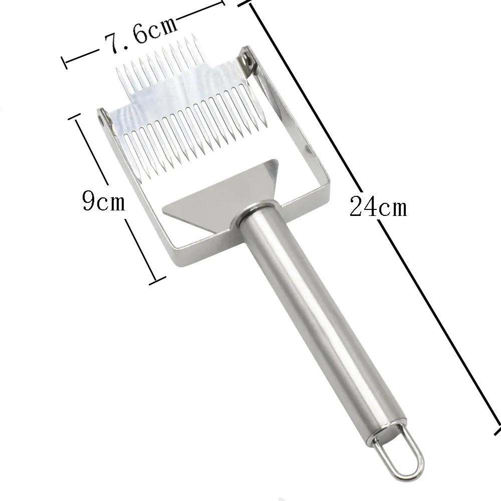 

Brand Multifunctional Stainless Steel Double Needle Beekeeping Tools Suitable for Uncapping Forks Honey Honeycomb Scraper 10 pcs