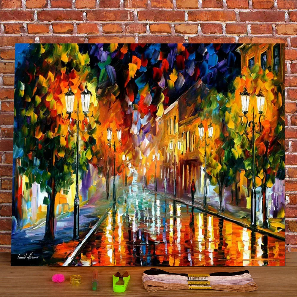 

Remembering Pre-Printed 11CT Cross-Stitch Complete Kit DIY Embroidery DMC Threads Hobby Handicraft Knitting Adults