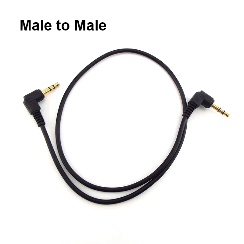 

0.5M 1M Audio Cable 3.5mm Male to Male 90 Degree Angle Car AUX Speaker Stereo MP4 MP5 Audio Line Cord PVC U26