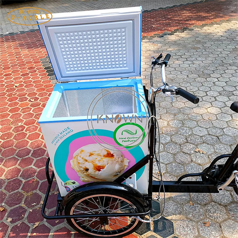 Мобильный Электрический трехколесный велосипед для взрослых с морозильной