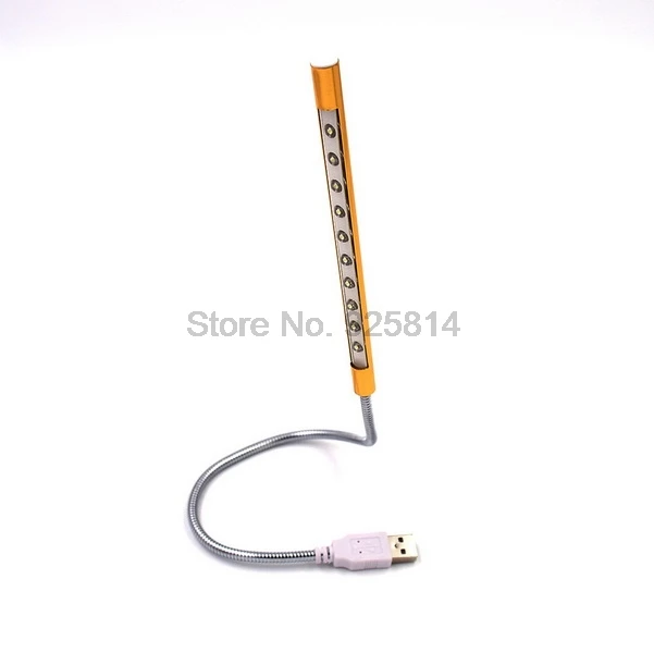 Dhl или fedex 100 шт. новинка металлический материал USB светодиодный ная лампа 10