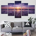 Модульная картина, плакат, печатная рамка, холст, 5 шт.шт., морской пейзаж, Настенная картина, HD искусство для гостиной, украшение для дома, художественное оформление