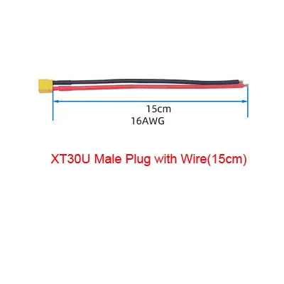 XT30 male wire 16AWG 15cm