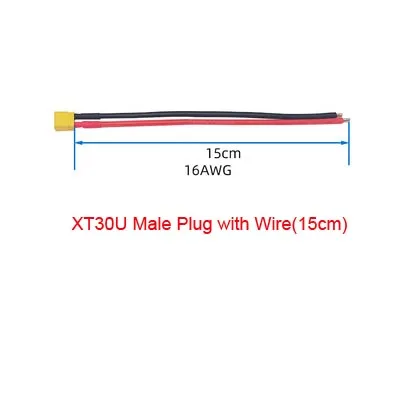 Разъём XT30 папа c проводом 16AWG 15 см