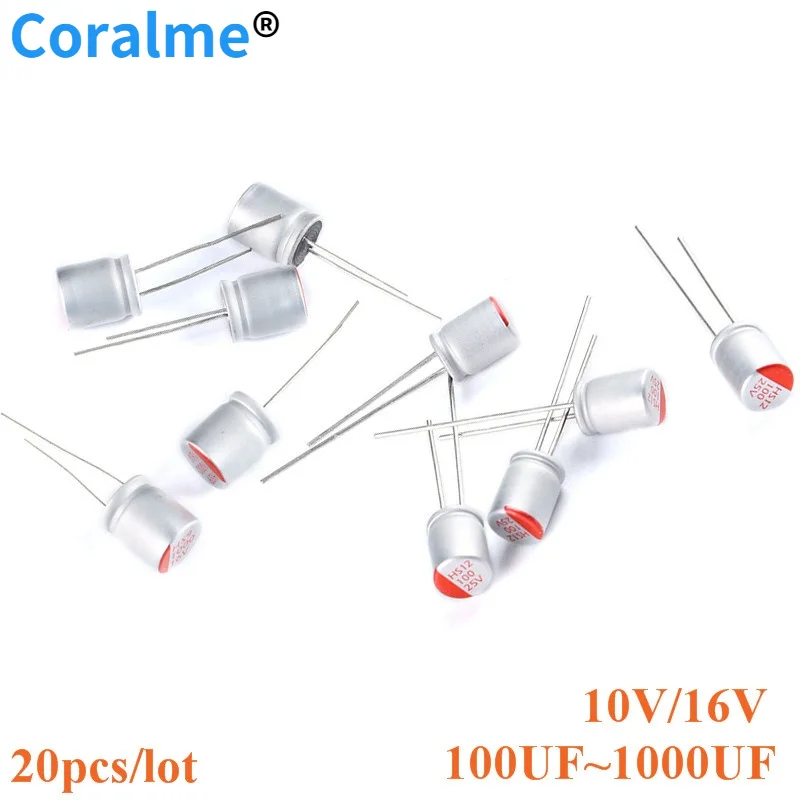 

20pcs Solid Aluminum Electrolytic Capacitor DIP 16V 10V 1000uF 680uF 470uF 330uF 270uF 220uF 100uF Solid Capacitance