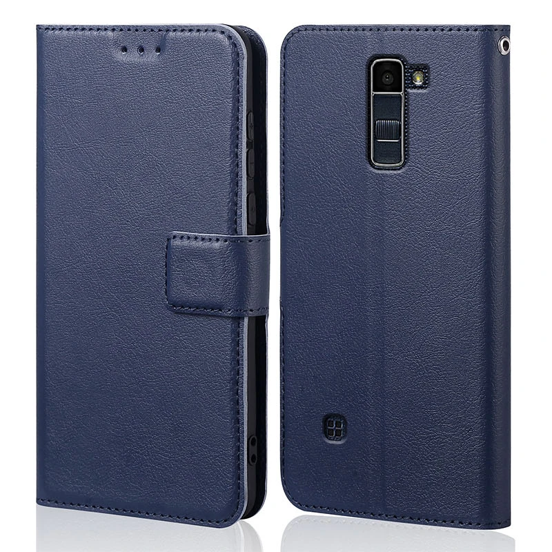Силиконовый чехол-книжка для LG K10 LTE M2 Роскошный кошелек из искусственной кожи
