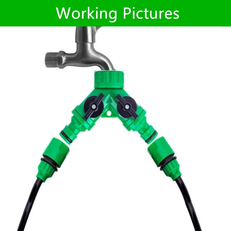 2 шт. Y тип водопроводной сплиттер с быстрым адаптером для микроспринлерного