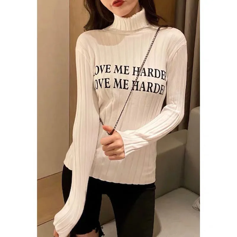 Укороченный свитер Женский пуловер с высоким воротником зимняя одежда женские