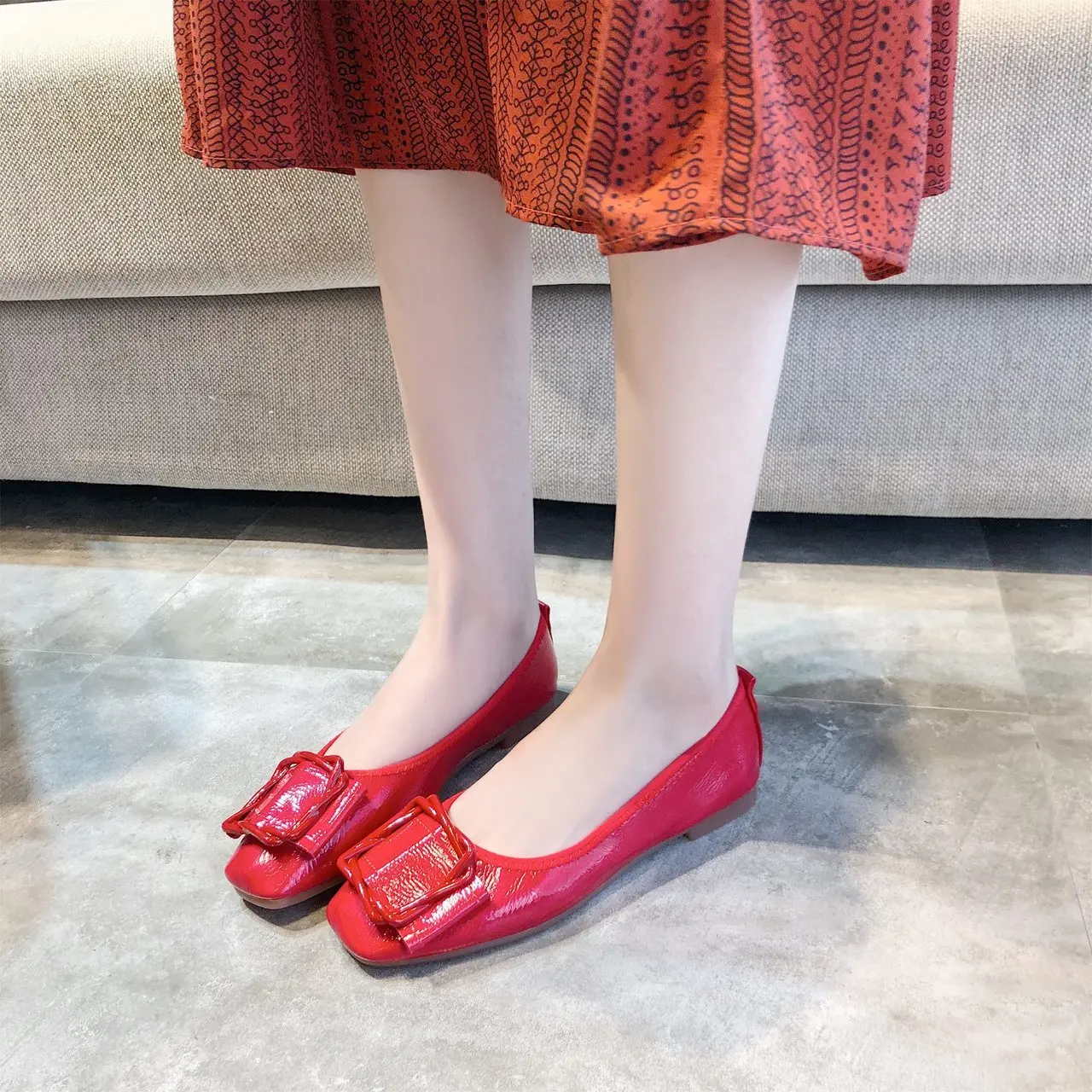 

Slip On Shoes For Women Soft Modis Square Toe Female Footwear Bow-Knot All-Match Casual Sneaker Shallow Mouth Slip-on Summer New