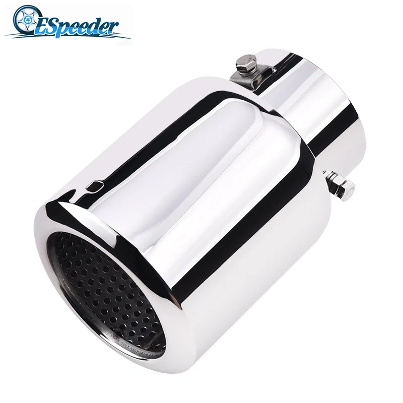 Универсальный выхлопной глушитель SPEEDWOW нержавеющая сталь хромированный с