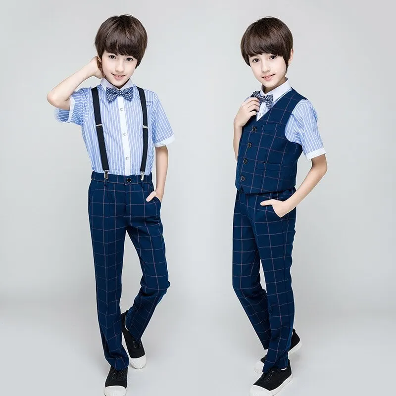 Темно Синие Клетчатые брюки для мальчиков весенние однотонные черные 2021 одежда 4