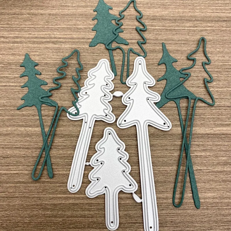 

Reunion 3pcs Christmas Tree Metal Christmas Cutting Dies Stencils for DIY Scrapbooking Paper Card Craft Dies Embossing Die Cuts
