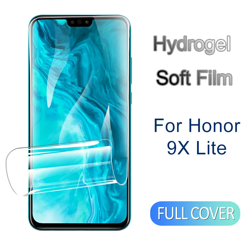 

Гидрогеля с обмоткой эластичной пленкой для Honor 9x Lite Экран Защитная пленка с полным покрытием Безопасность защитная пленка на переднюю пане...