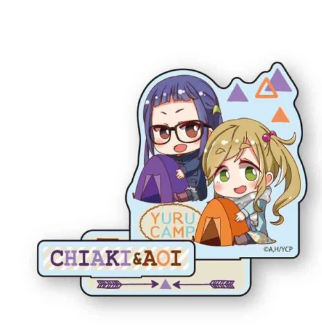 

Anime Laid Back Camp Shima Rin Kagamihara Nadeshiko Double Plug Acrylic Stand Figure Model Plate Display Desk Decor Cosplay Gift