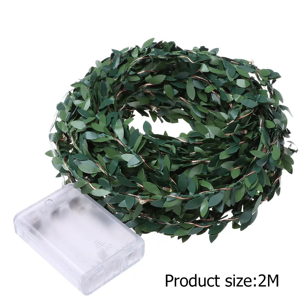 

Battery Powered LED Leaves String Lights Wedding Festival Party Decor Fairy Lamp Romantic Holiday Lights Outdoor Lighting