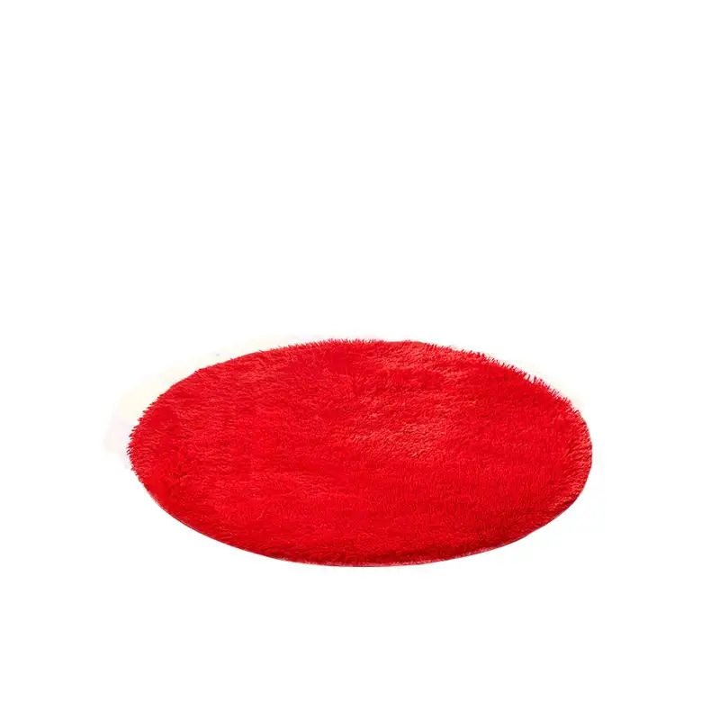 Red EHOMEBUY, мягкие плюшевые круглые коврики, утепленные детские татами, коврики для гостиной, спальни, Декор, одноцветные, удобные, 9 размеров - Цвет: Red