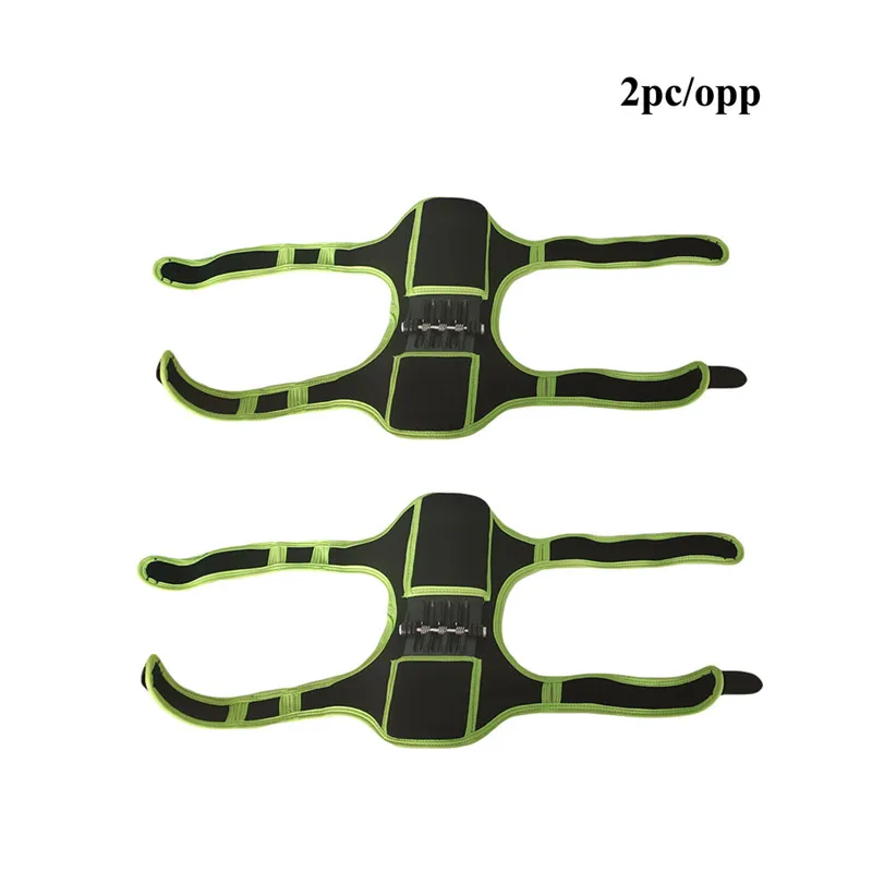 2pcs light green 1 пара, поддерживающая наколенник для пожилых суставов, воздухопроницаемая Нескользящая подтяжка, облегчение боли для колена, пружинный стабилизатор силы, наколенник, горячая распродажа - Цвет: 2pcs light green