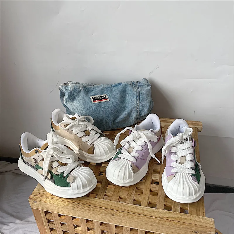 

2021 повседневные универсальные удобные Ins Супер Популярные универсальные белые туфли на шнуровке