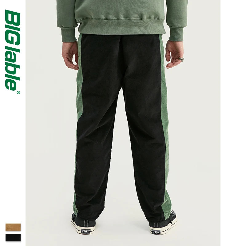 Большие LABLE 2019 FW Мужские штаны для бега контрастные цвета в боковом Jogger брюки на