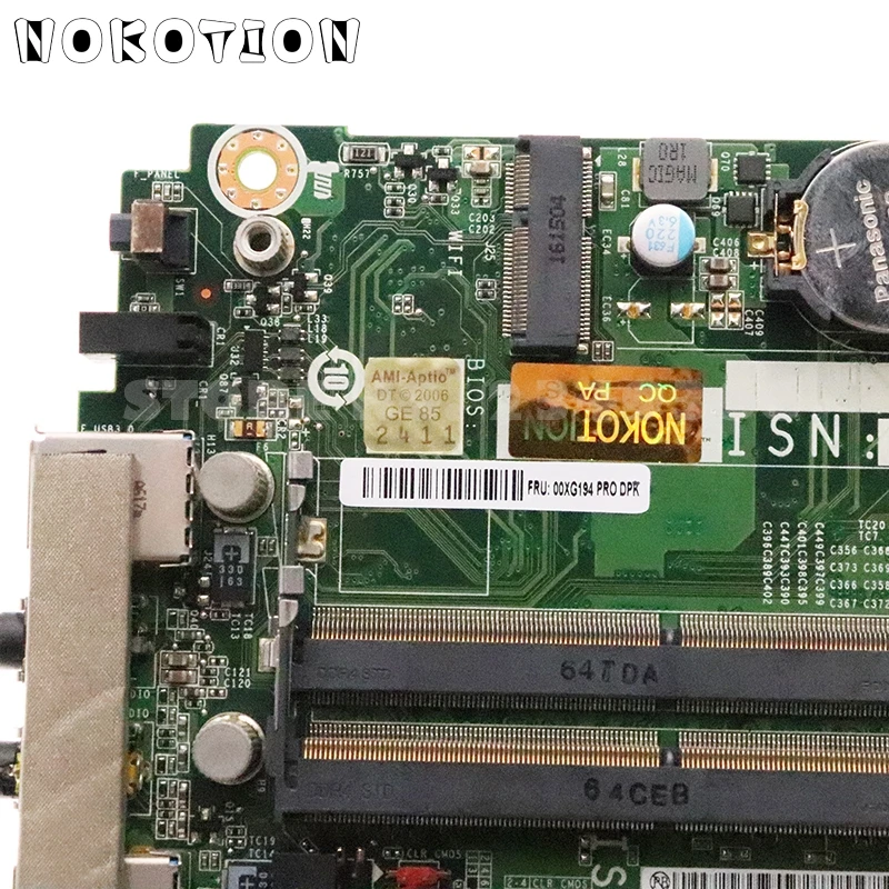nokotion for lenovo tiny m900 m700 m8600q isixxih motherboard 00xg194 03t7496 mainboard ddr4 full test free global shipping