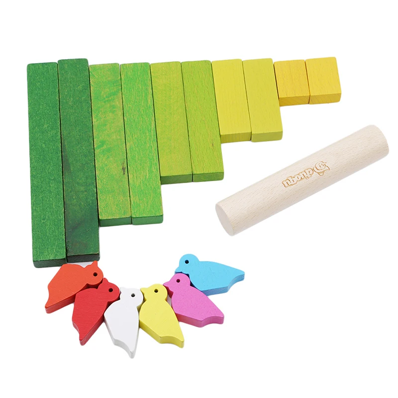 

High Quality Birds Wooden Blocks Kids Toys Educational Development Blocks Toy For Children Best Birthday Christmas Gift