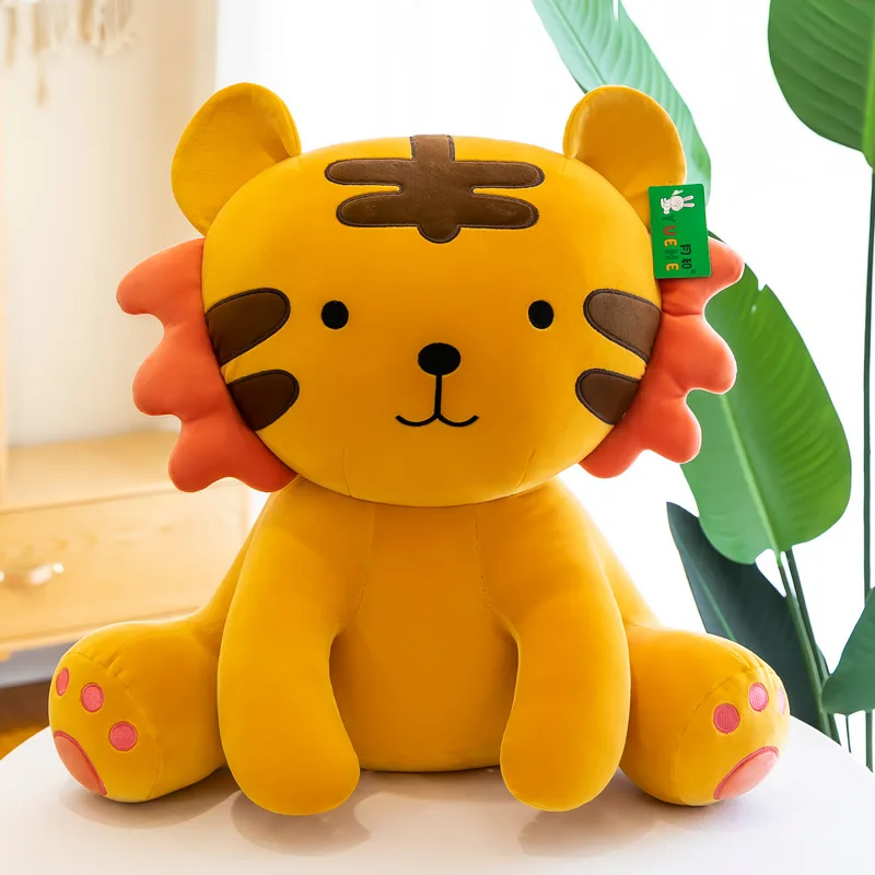 Большие размеры 35 50 см супермягкое плюшевое печатных жира круглый тигра игрушка
