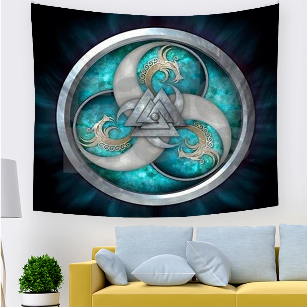 Симистический гобелен викингов ворона медитация психоделический Таро-карточка