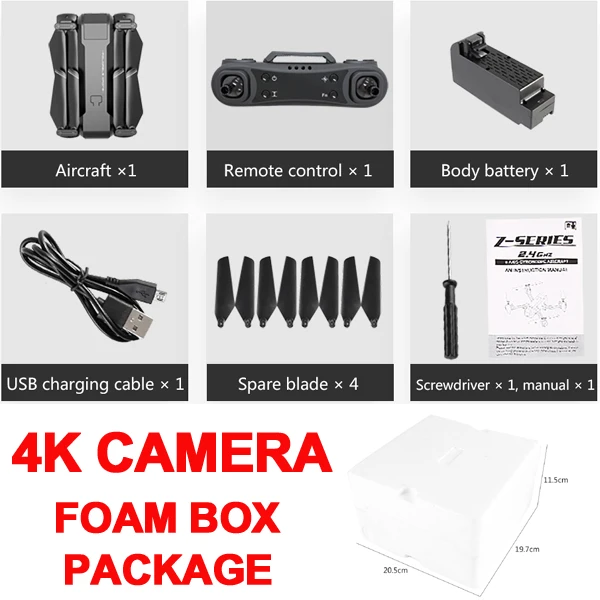 4K FOAM BOX HY607G камера Дрон 4K двойная регулируемая камера слежения за мной селфи Rc Квадрокоптер WiFi Вертолет FPV жесты Дроны с камерой HD - Цвет: 4K FOAM BOX
