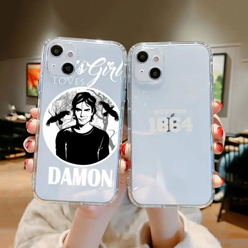

The Vampire Diaries Phone Case Clear Transparent for iPhone 11 12 13 mini pro XS MAX 8 7 6 6S Plus X 5S SE XR 2020