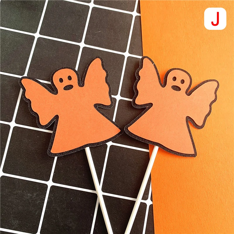 Хэллоуин кекс украшения карточки-топперы Тыква выбирает паук замок ведьмы для