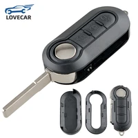 3 buttons car key shell remote control folding housing replacement fit for fiat 500 doblo ducato panda punto peugeot