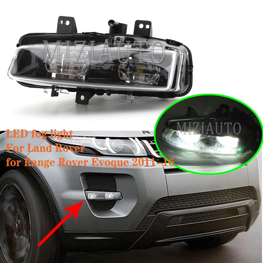 LED Front Fog Lights Lamp For Land Rover for Range Rover Evoque 2011 2012 2013 2014-2016 headlight foglights LR026089 &LR026090