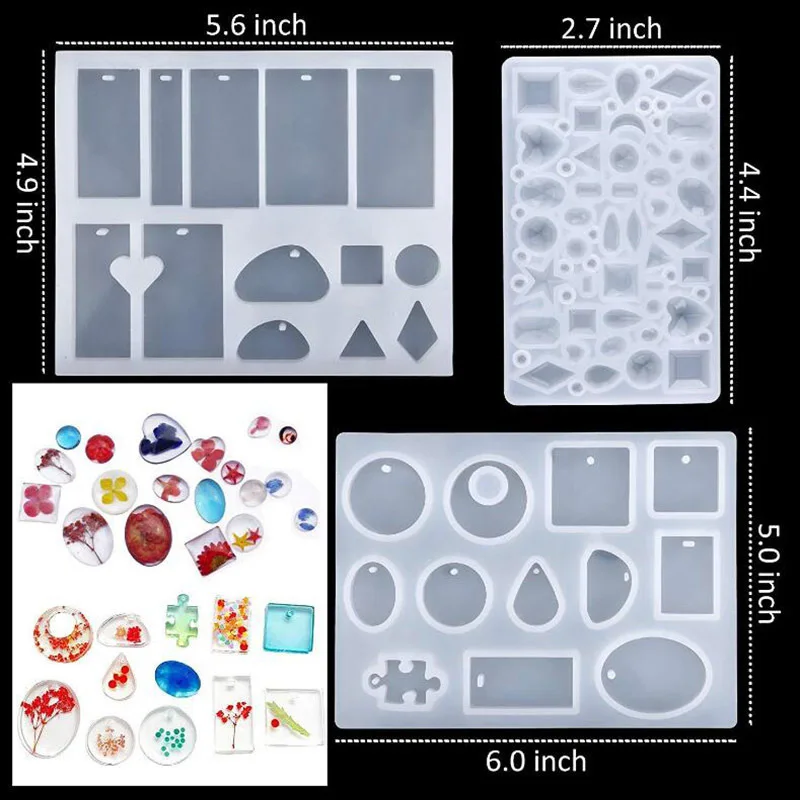 

94Pcs DIY Jewelry Silicone Casting Silicone Molds Set for Resin DIY Jewelry Craft Making Set