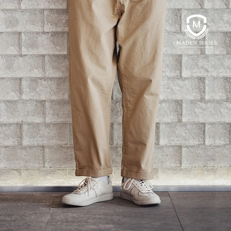 Мужские дышащие кожаные кроссовки Maden немецкая обувь для тренировок в стиле