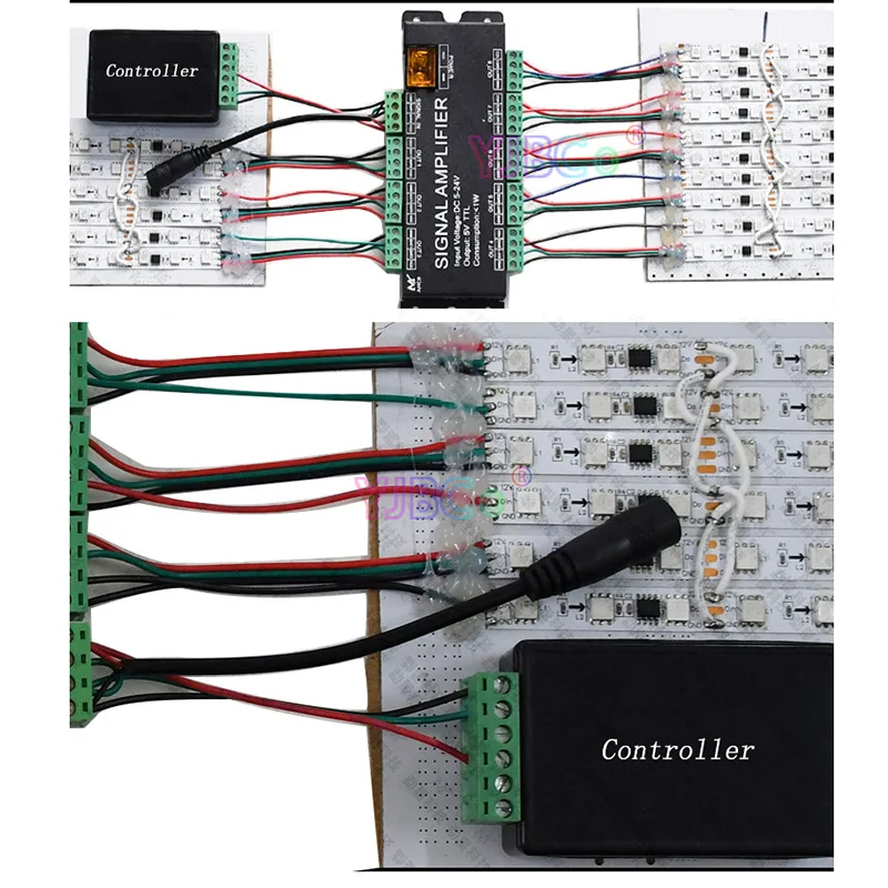 

8-channel signal LED Amplifier DC5V 12V 24V Input,5V TTL signal Output for WS2811/2812B/WS2815/WS2813 LED Strip Light