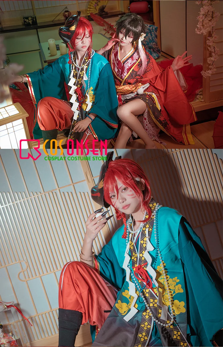 Сценические костюмы звезд cosplayonsen Natsume сакасаки Косплей Костюм террор! Кимоно для кукольного домика с привидениями тамаяри на заказ
