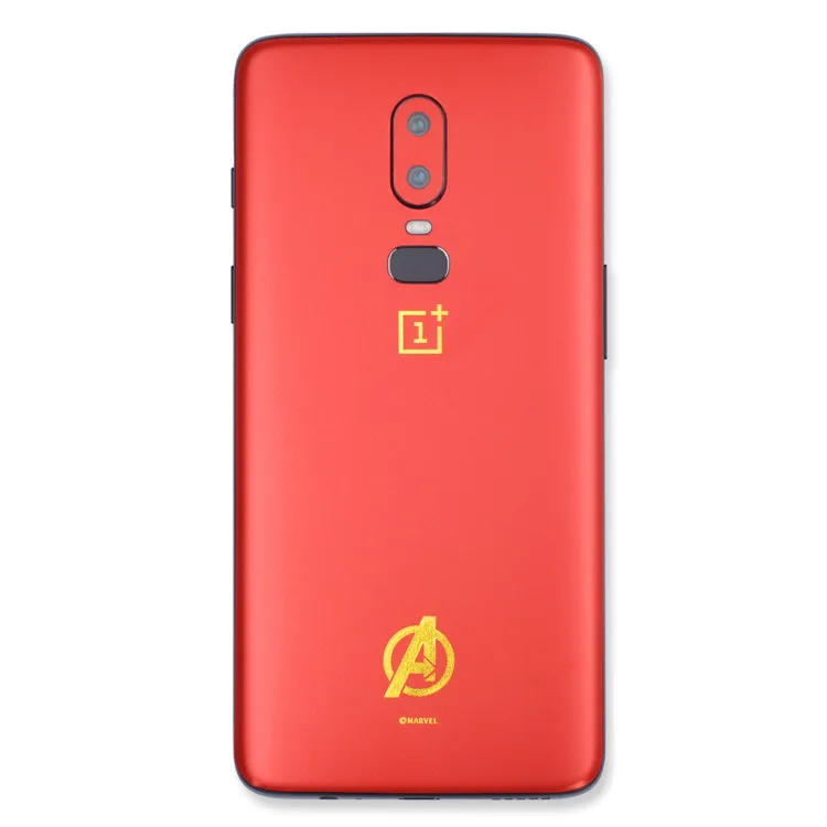 red Мстители ПВХ телефон наклейка s для Oneplus 6 задняя защитная пленка наклейка Oneplus 6T наклейка клей Pegatinas кожа - Цвет: red