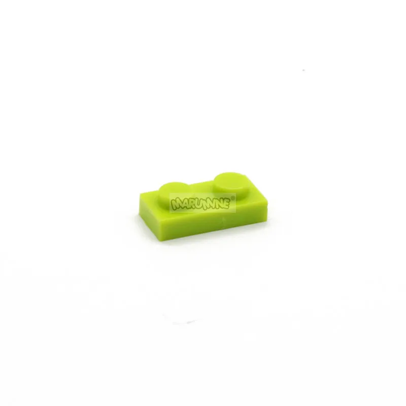 MARUMINE 1x2 Классические блоки пластины 300 шт. Строительные кирпичи аксессуары оптом части Развивающие Кирпичи игрушки для детей - Цвет: Светло-зеленый